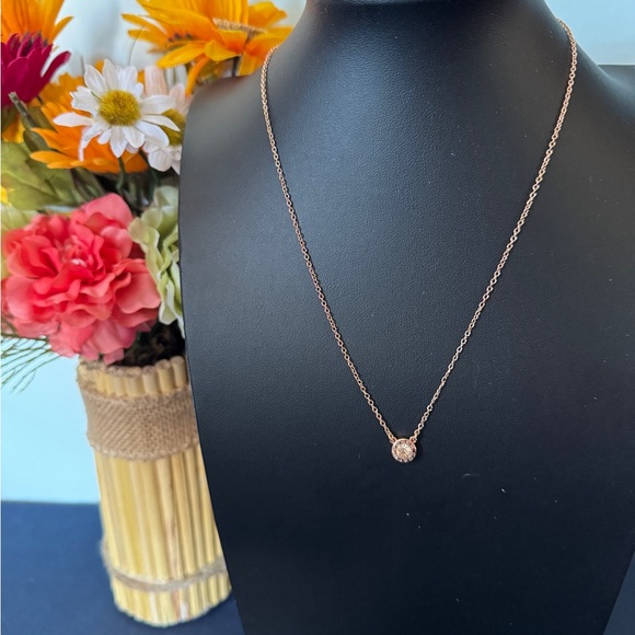 NWOT Coach circle stone gold tone necklace - Picture 1 of 3